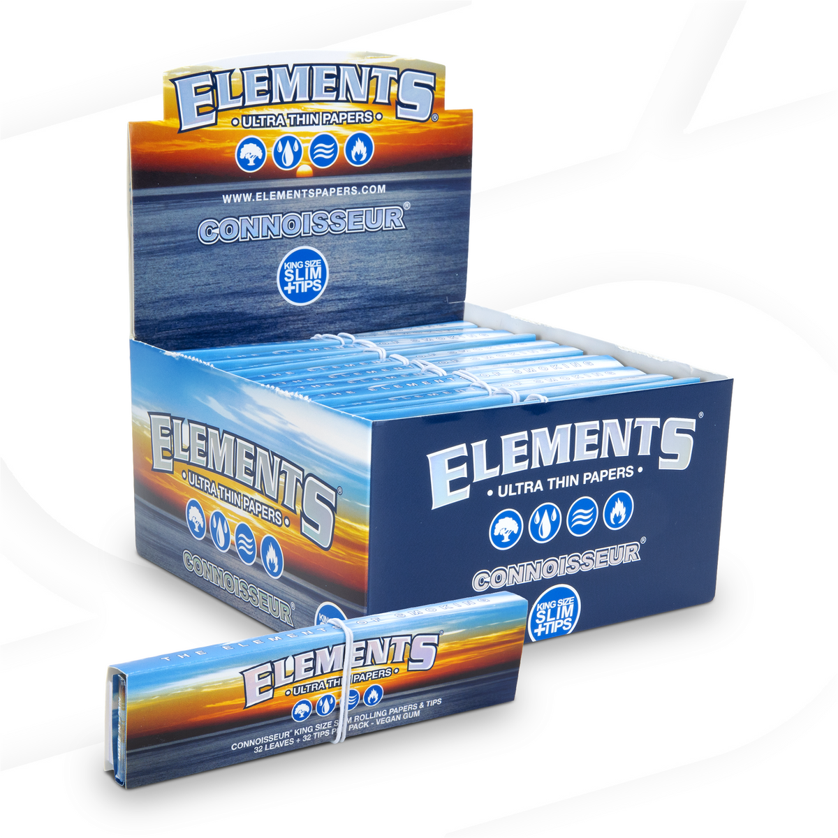 Elements Connoisseur King Size Slim Rolling Papers Rolling Papers ELEB-RPRC-KL02 esd-official