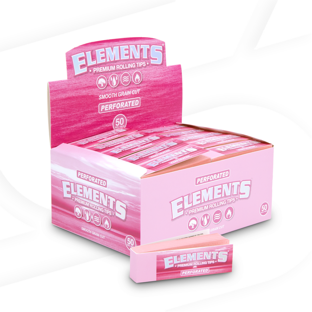 Elements Pink Perforated Rolling Tips Rolling Tips ELEB-RATH-0011 esd-official