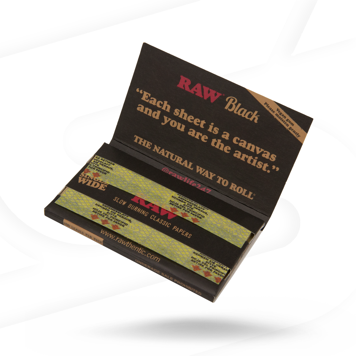 RAW Black Classic Single Wide Rolling Papers Rolling Papers esd-official