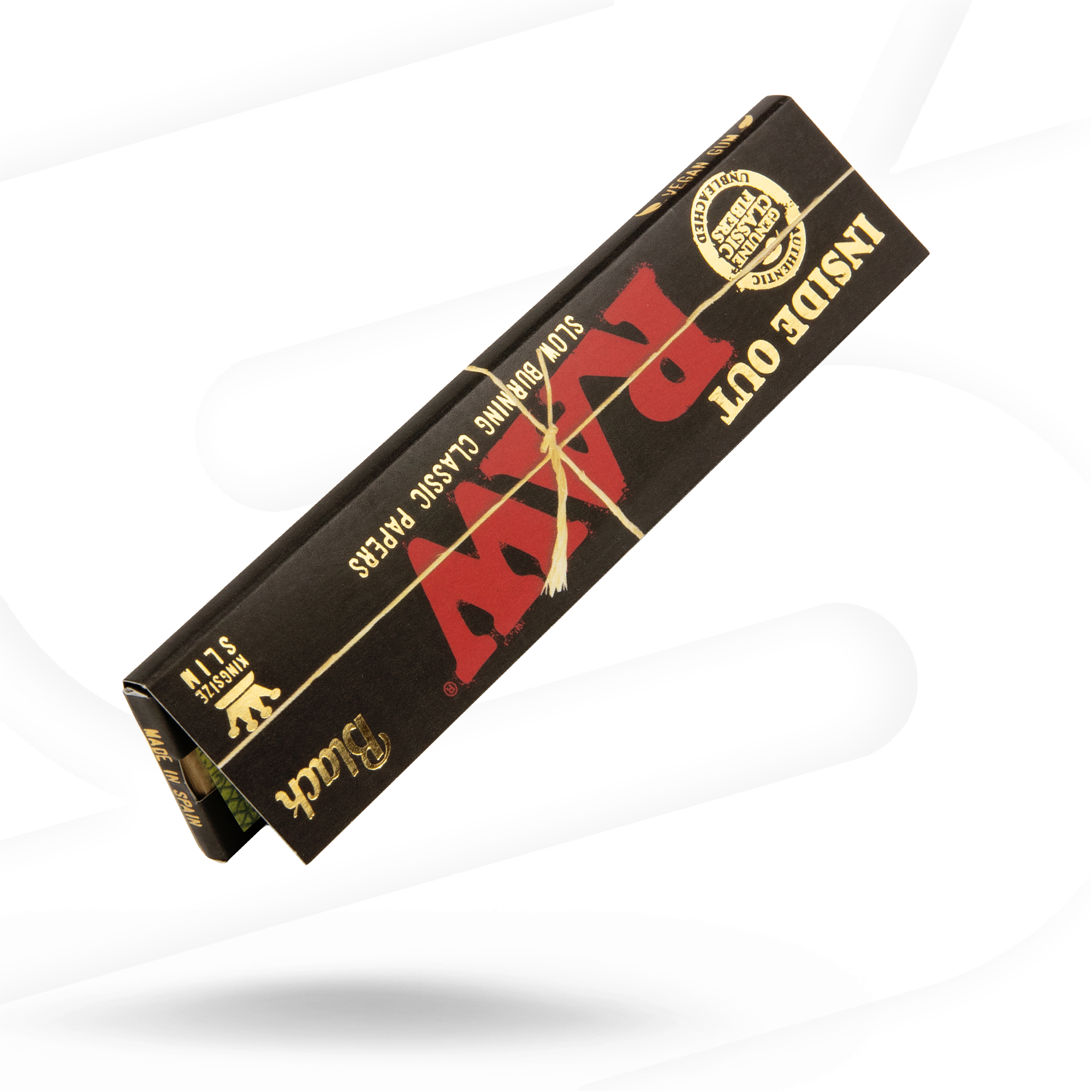 RAW Black Inside Out Classic King Size Slim Rolling Papers Rolling Papers esd-official