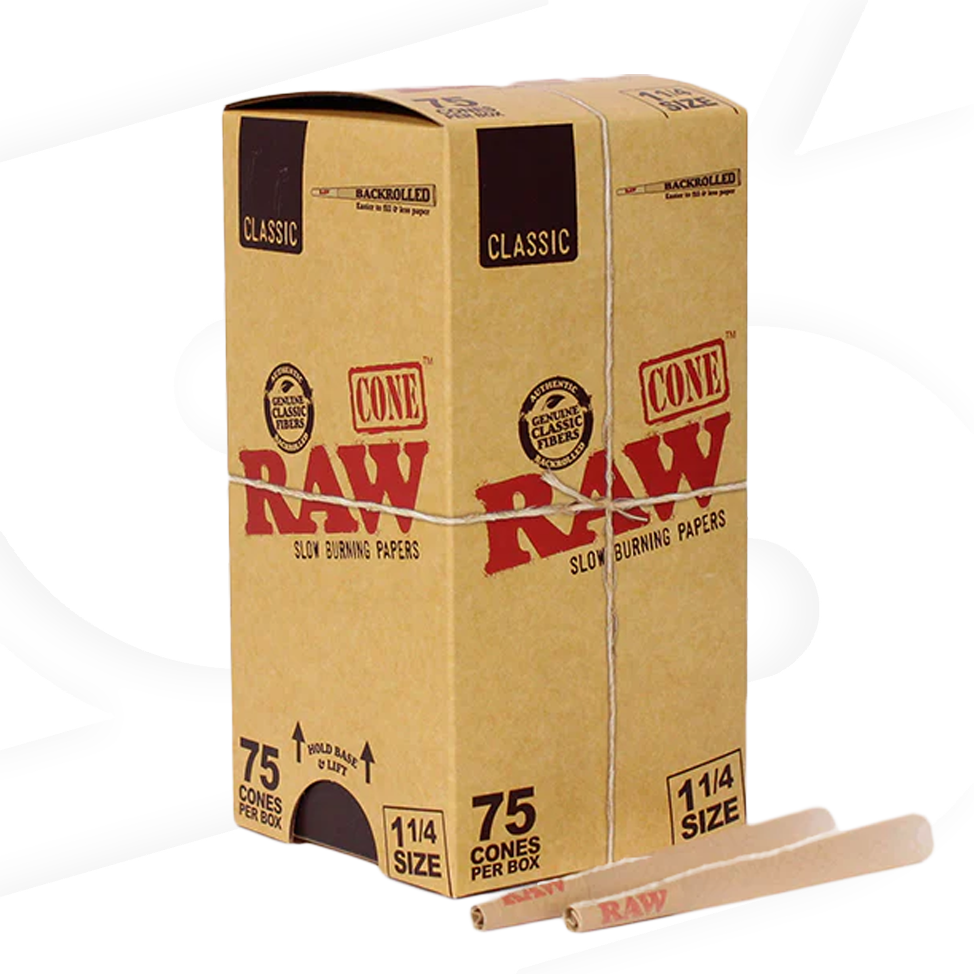 RAW Classic 1 1/4 Backrolled Cones | 75 Count RAW Cones RAWB-CNCL-1407 esd-official