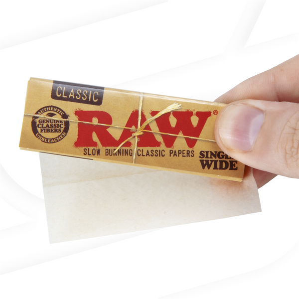RAW Rolling Bundle - 50 RYO 1.25" Papers + 79mm Roller + 50 Tips + Matches - Complete Rolling Kit