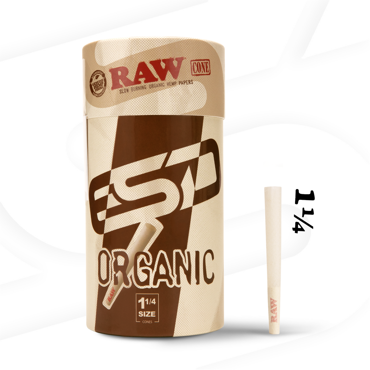 RAW Organic Hemp 1¼ Cones RAW Cones RAWR-CNOH-1402 esd-official