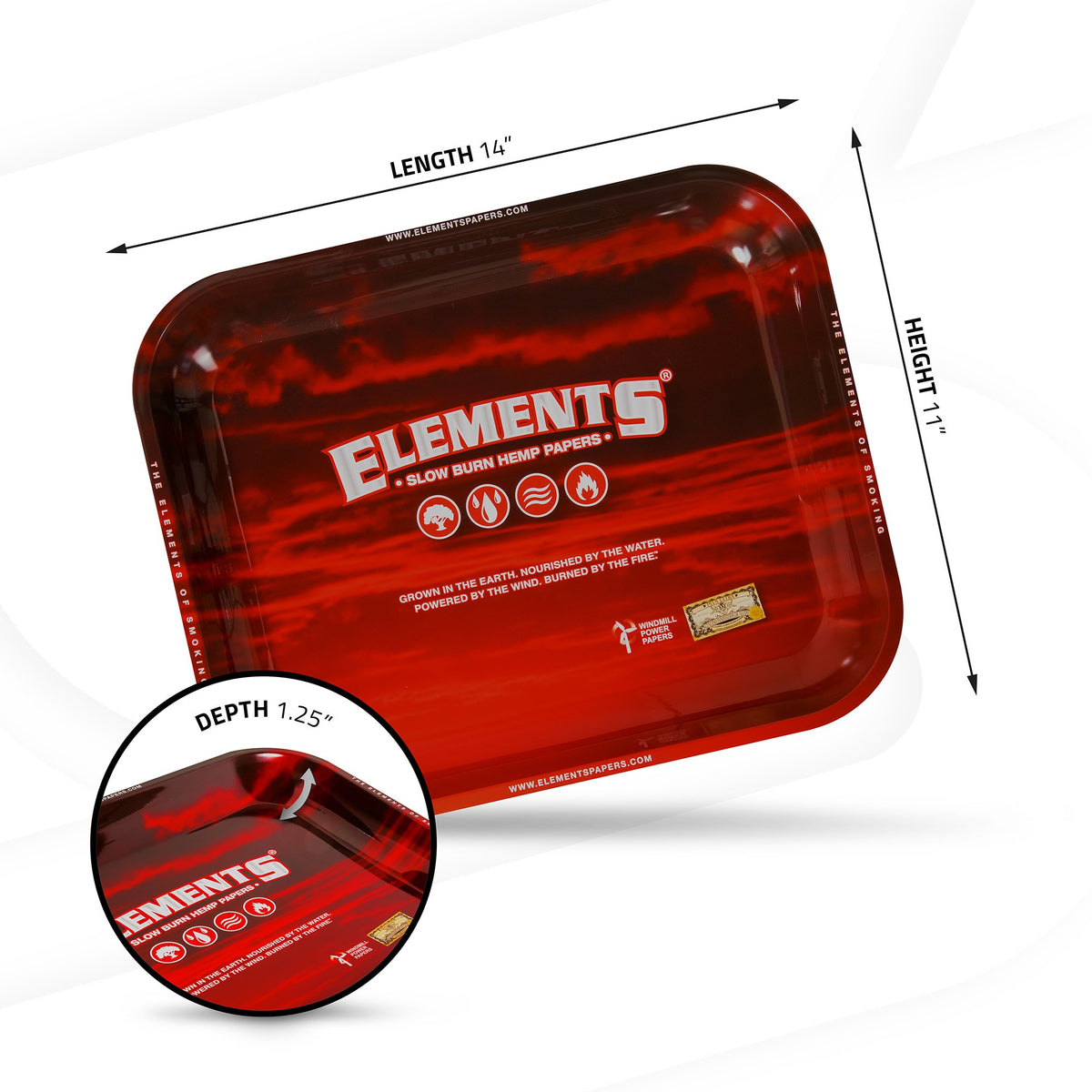 Elements Red Rolling Trays Rolling Trays esd-official