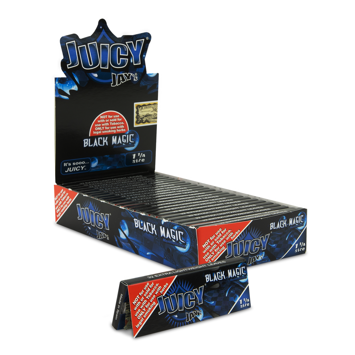 Juicy Jays 1 1/4 Black Magic Flavored Hemp Rolling Papers Rolling Papers JAY10013-MUSA01 esd-official