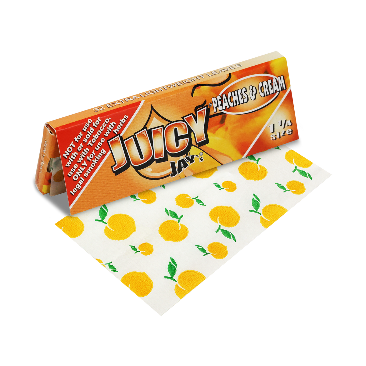 Juicy Jays 1 1/4 Peaches &amp; Cream Flavored Hemp Rolling Papers Rolling Papers esd-official