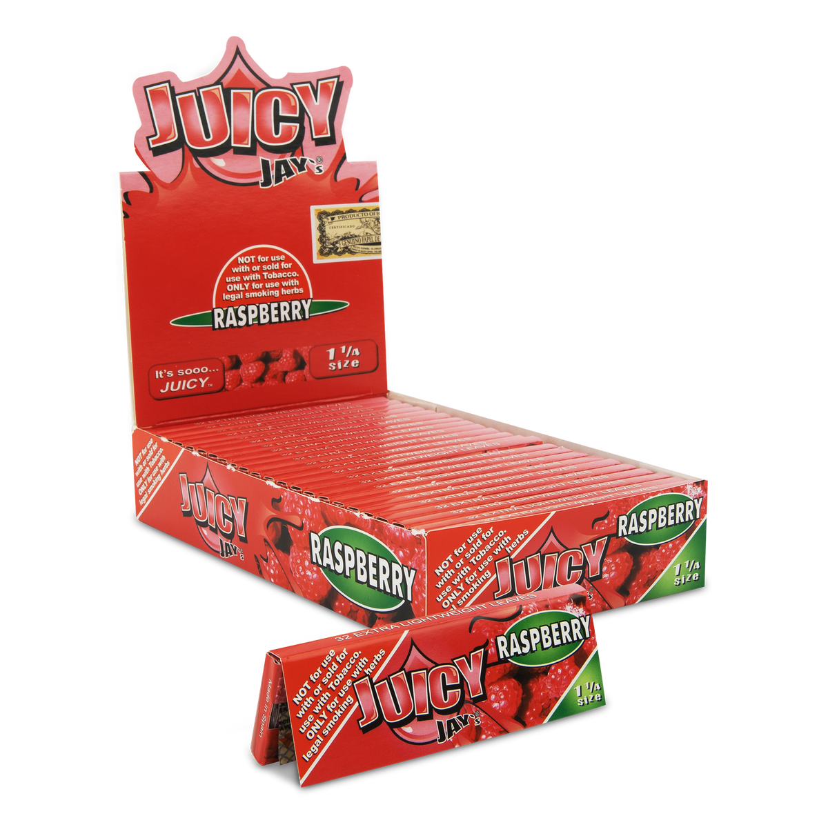 Juicy Jays 1 1/4 Raspberry Flavored Hemp Rolling Papers Rolling Papers esd-official