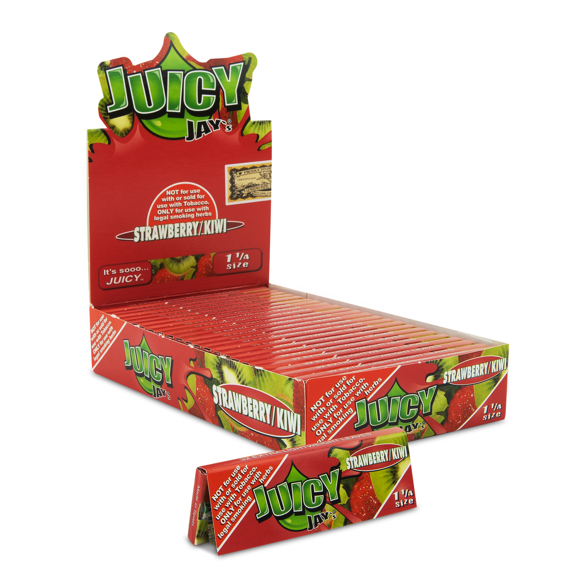 Juicy Jays 1 1/4 Strawberry Kiwi Flavored Hemp Rolling Papers Rolling Papers JAY10017 esd-official