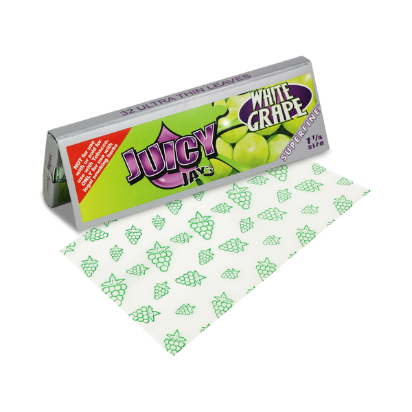 Smoking White rolling papers in a 1 1/4 size