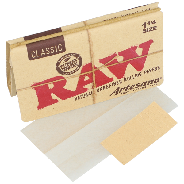 RAW Organic Hemp 1 1/4 Artesano-Fold Out Tray + Tips — TBS Supply Co