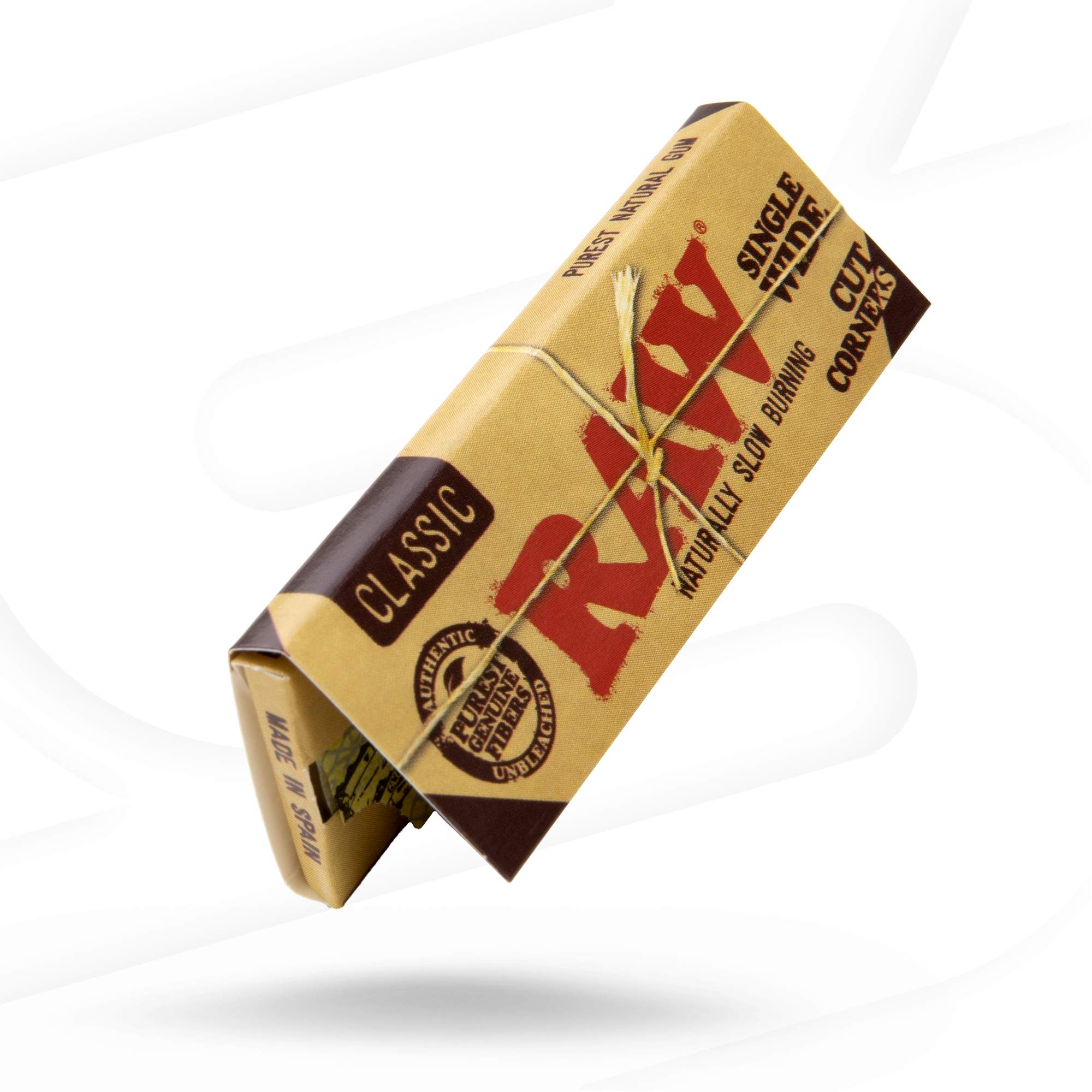 RAW Classic Cut Corners Single Wide Rolling Papers Rolling Papers RAWB-RPCL-SW01_1/50 esd-official