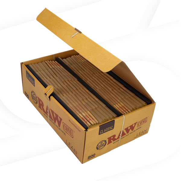 RAW Classic Lean Size Cones Bulk Box 800 Cones ESD Official