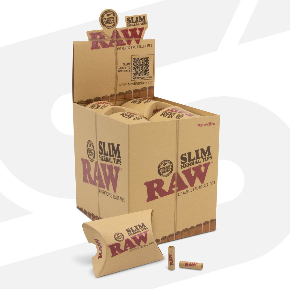 RAW Herbal Pre-Rolled Slim Tips RAW Tips WAR00285-MUSA01 esd-official