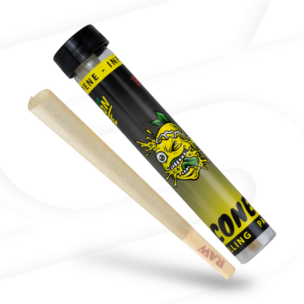 Raw Lemon Tree Terpene Infused King Size Cone Pre-rolled Cone