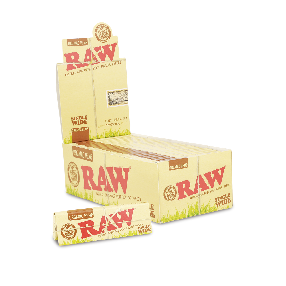 RAW Organic Hemp Single Wide Rolling Papers Rolling Papers WAR00358-MUSA01 esd-official