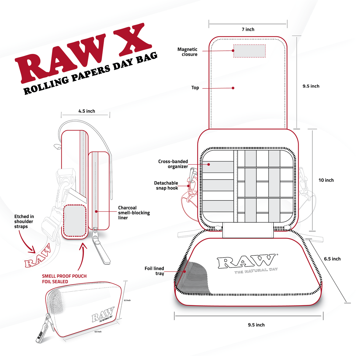 RAW x Rolling Papers Day Bag Storage RAWU-APRP-0003 esd-official