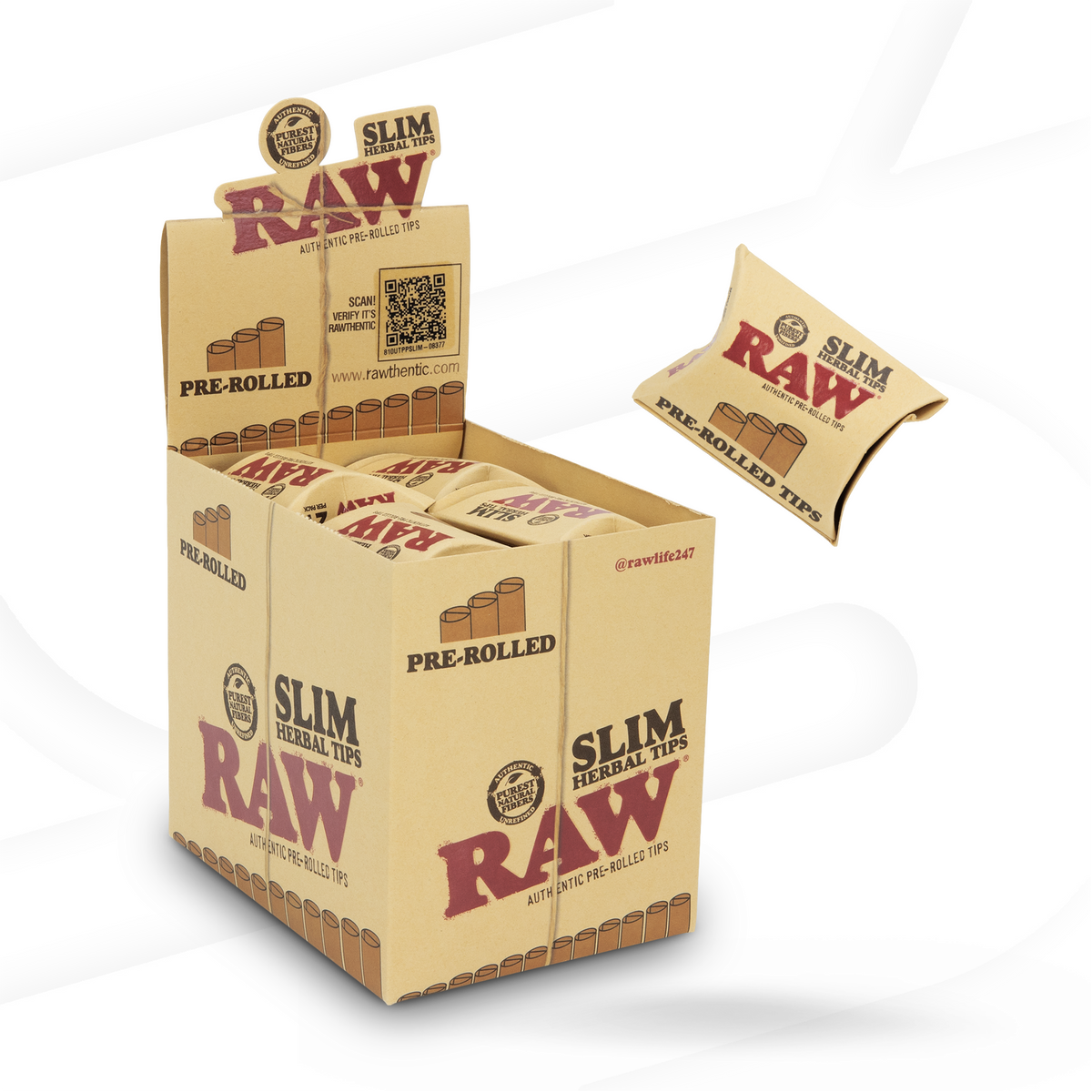 RAW Herbal Pre-Rolled Slim Tips