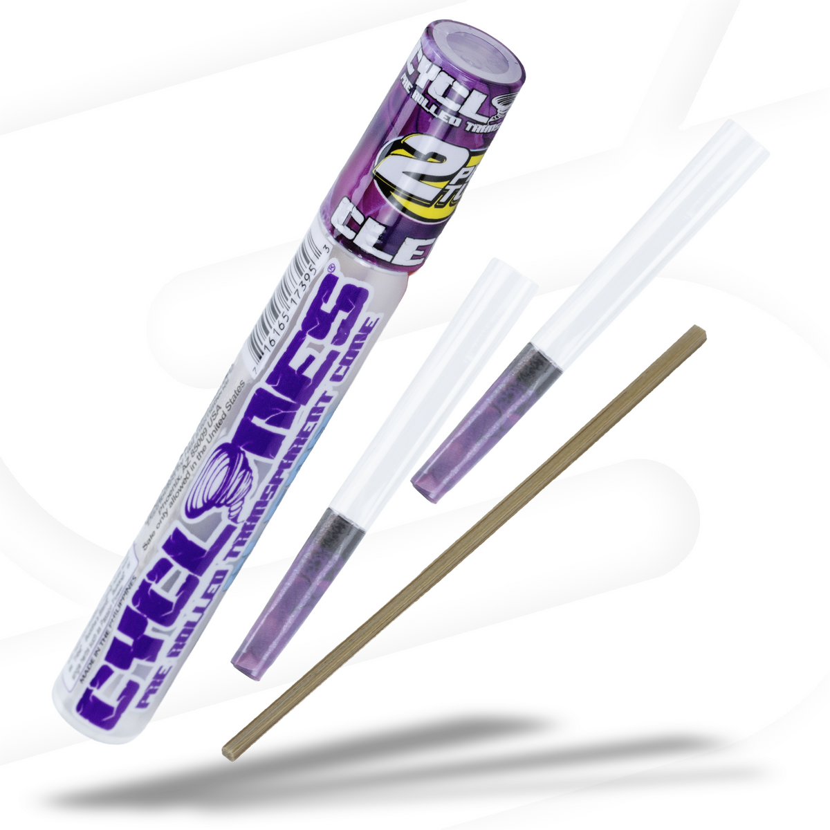 Cyclones Clear Flavored Pre Rolled Cones RAW Cones CYCB-CNFL-0010_1/24 esd-official