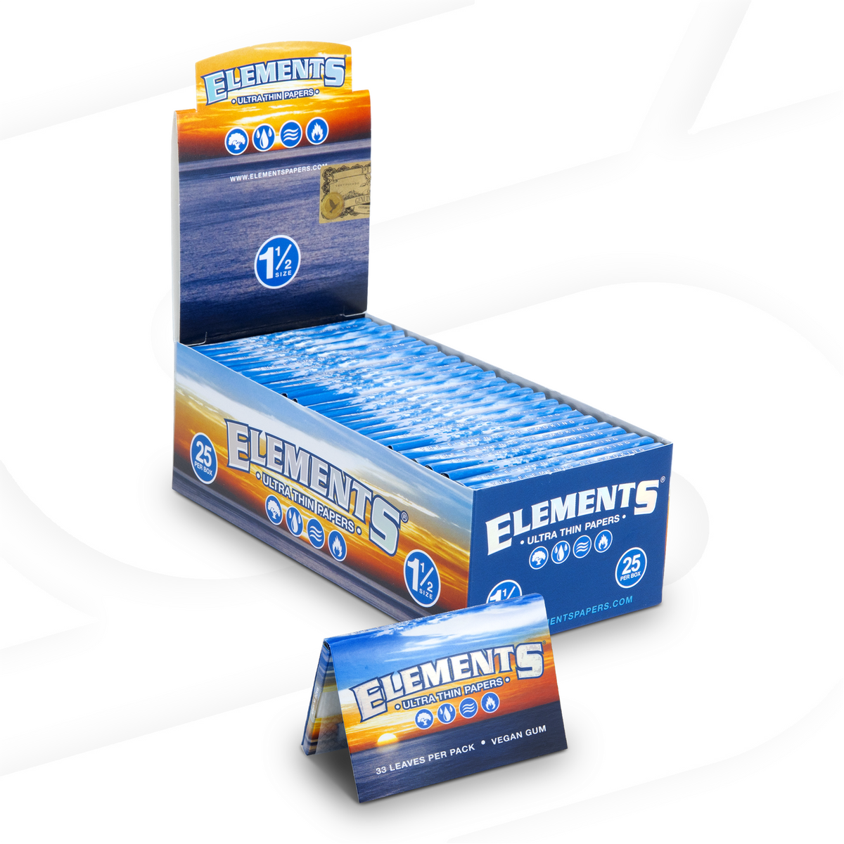 Elements 1 1/2 Rolling Papers Rolling Papers ELEB-RPRC-1201 esd-official