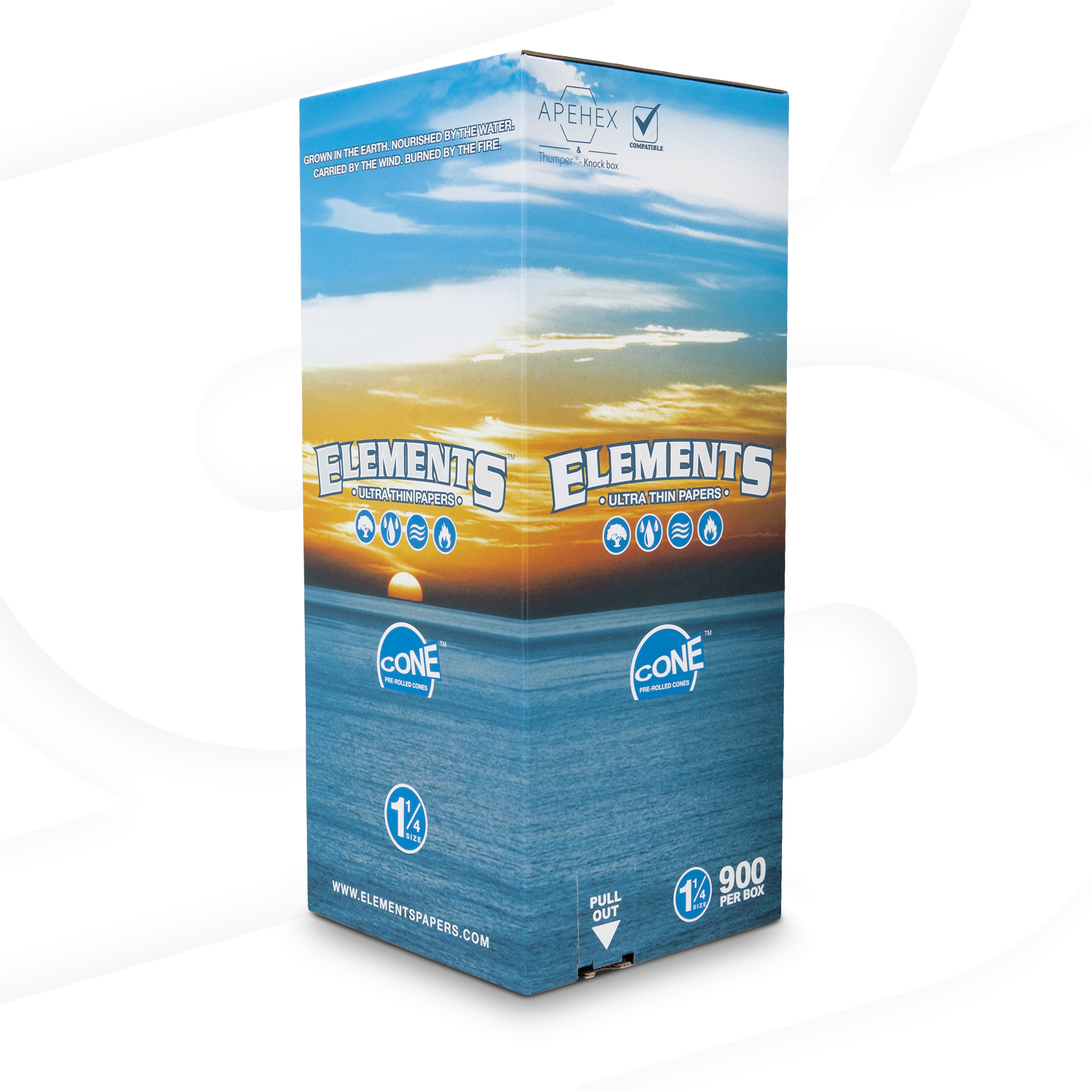 Elements 1 1/4 Pre-Rolled Cones (900 Pack) RAW Cones ELET-CNRC-1401 esd-official