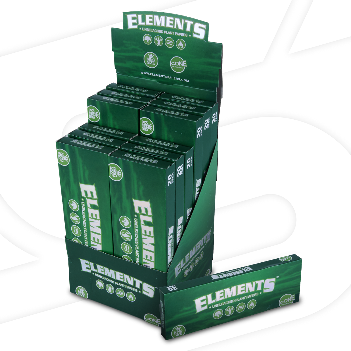 Elements Green Pre Rolled Cones RAW Cones ELEB-CNRC-KS05 esd-official