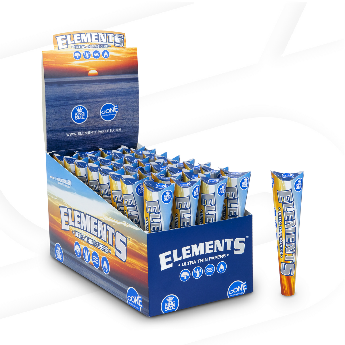 Elements King Size Cones - 3 Pack RAW Cones ELEB-CNRC-KS02 esd-official