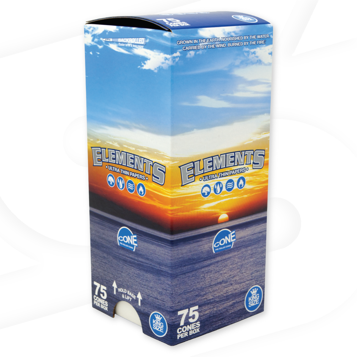 Elements Pre- Rolled Cones - 75 Pack RAW Cones ELEB-CNRC-KS06 esd-official