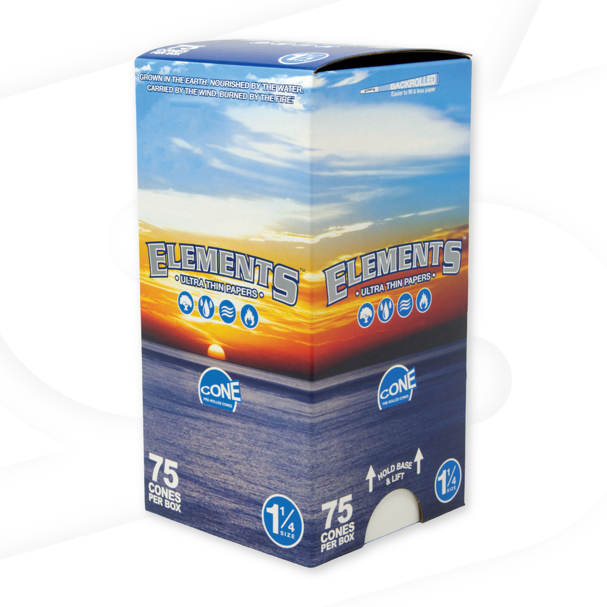 Elements Pre- Rolled Cones - 75 Pack RAW Cones ELEB-CNRC-1404 esd-official