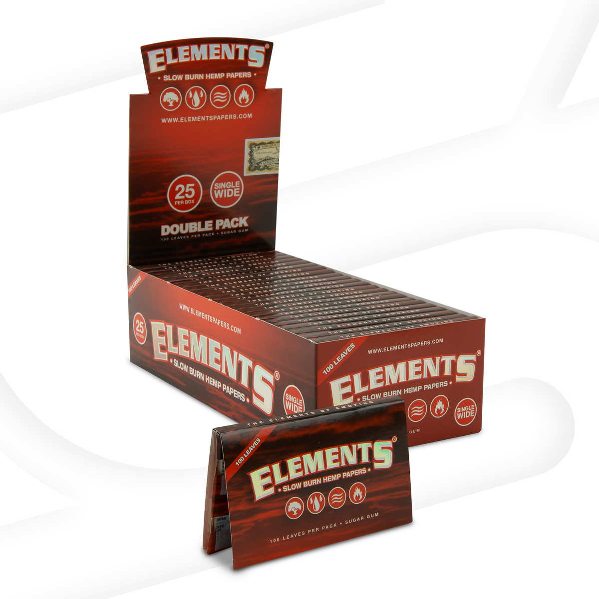 Elements Red Hemp Rolling Papers Rolling Papers ELEB-RPRH-SW01 esd-official