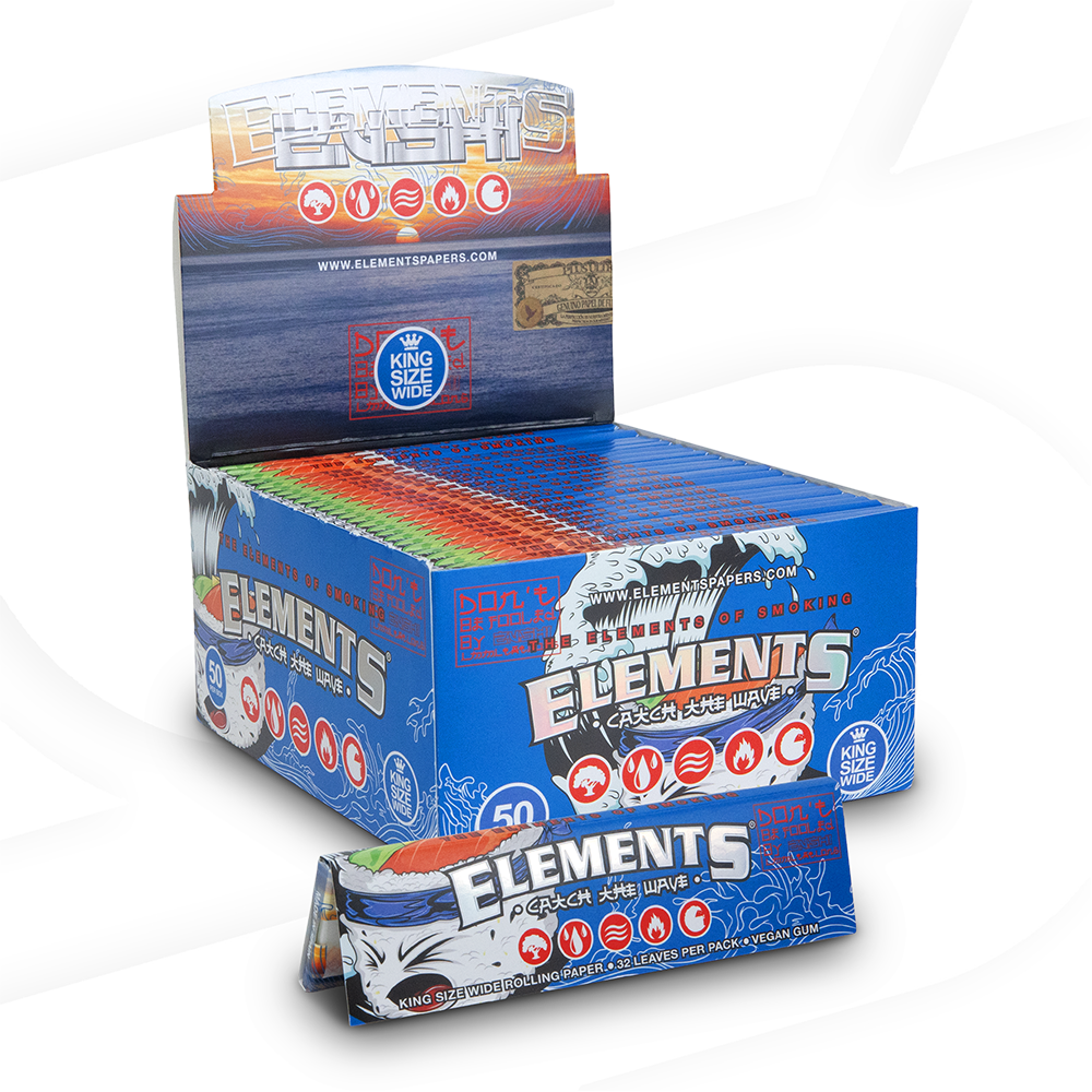 Elements x Zushi King Size Wide Rolling Papers RAW Cones esd-official