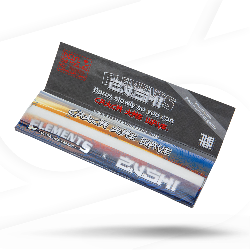 Elements x Zushi King Size Wide Rolling Papers RAW Cones esd-official