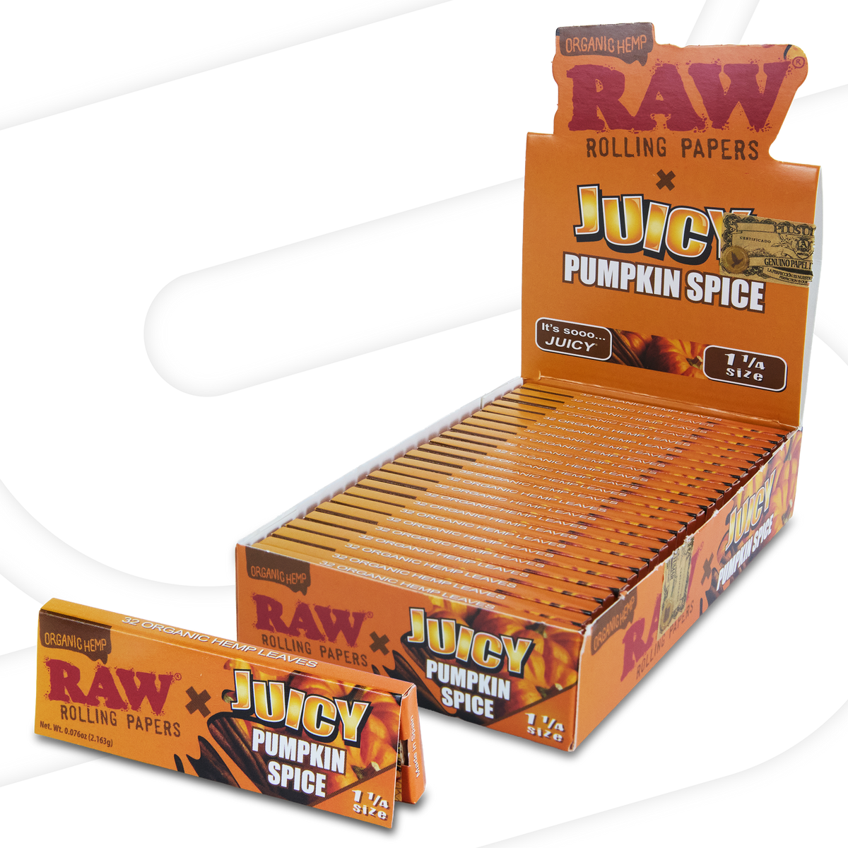 Juicy Jay 1 1/4 Pumpking Spice Rolling Paper Rolling Papers RAWB-RPAA-1402 esd-official