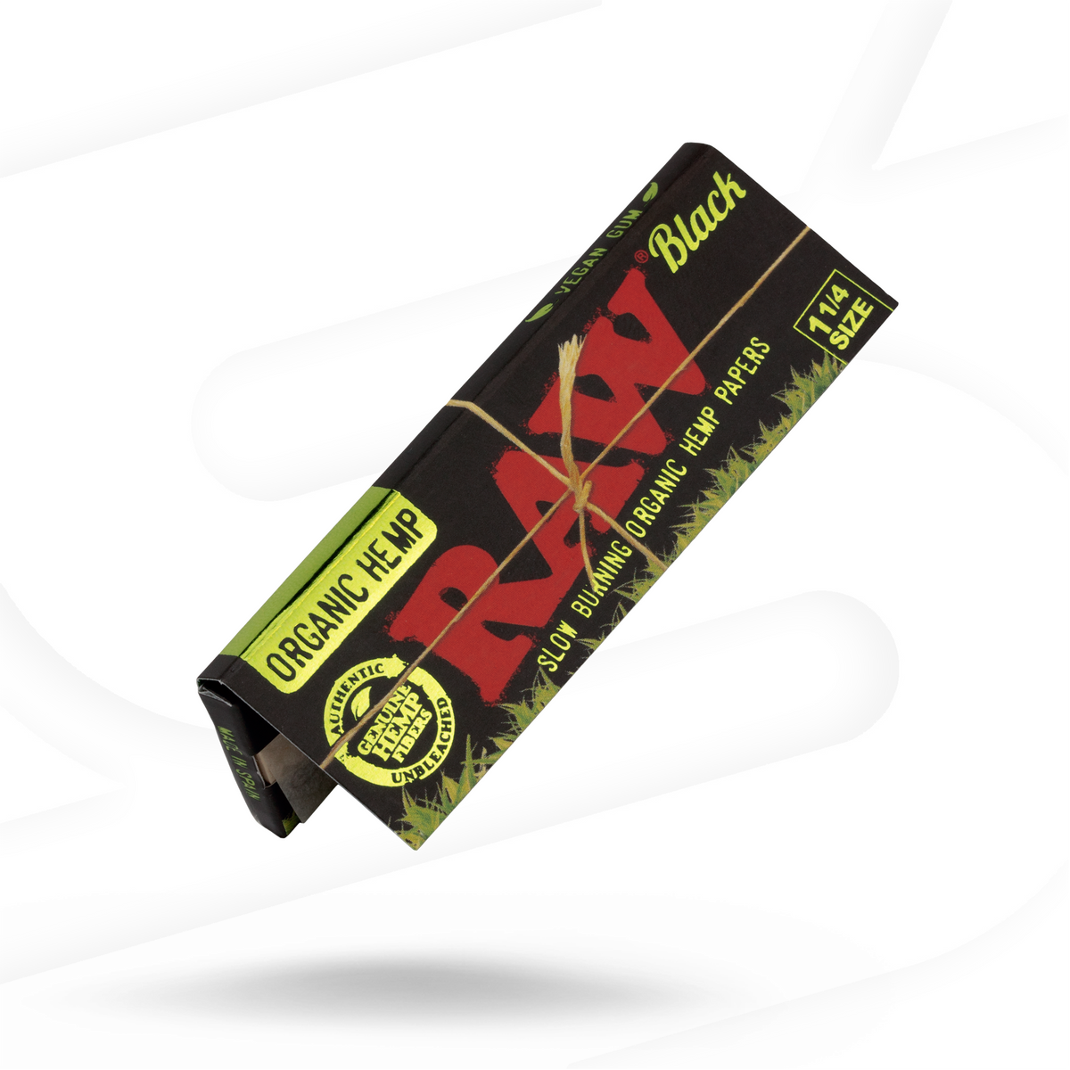 RAW Black 1 1/4 Organic Hemp Rolling Papers Rolling Papers esd-official