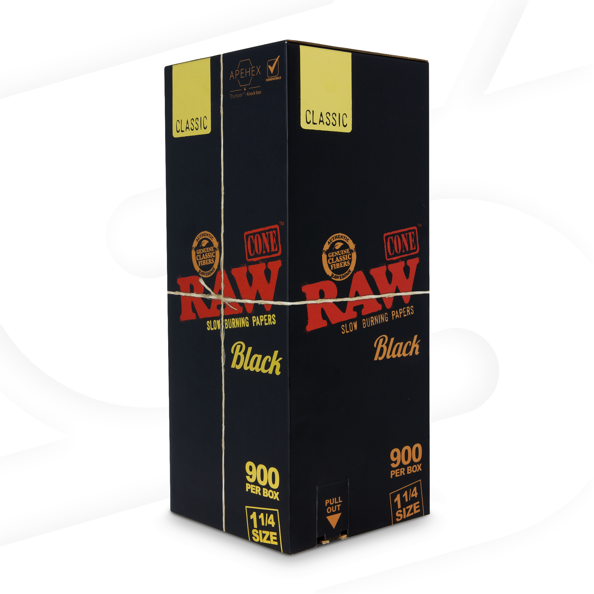 RAW Black 1¼ Cones | Bulk Box | 900 Cones RAW Cones RAWT-CNBK-1402 esd-official