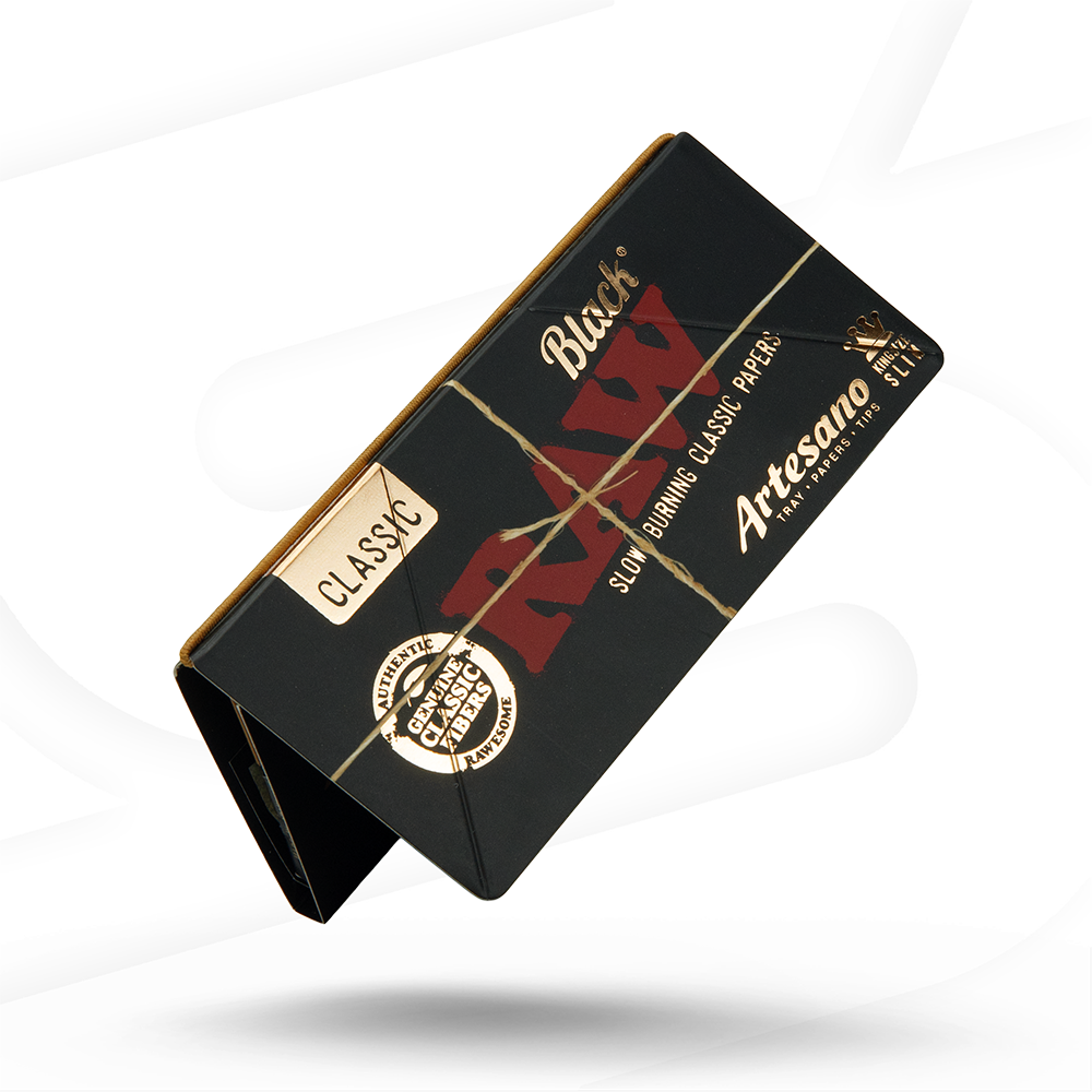 RAW Black Artesano King Size Slim Rolling Papers Rolling Papers esd-official