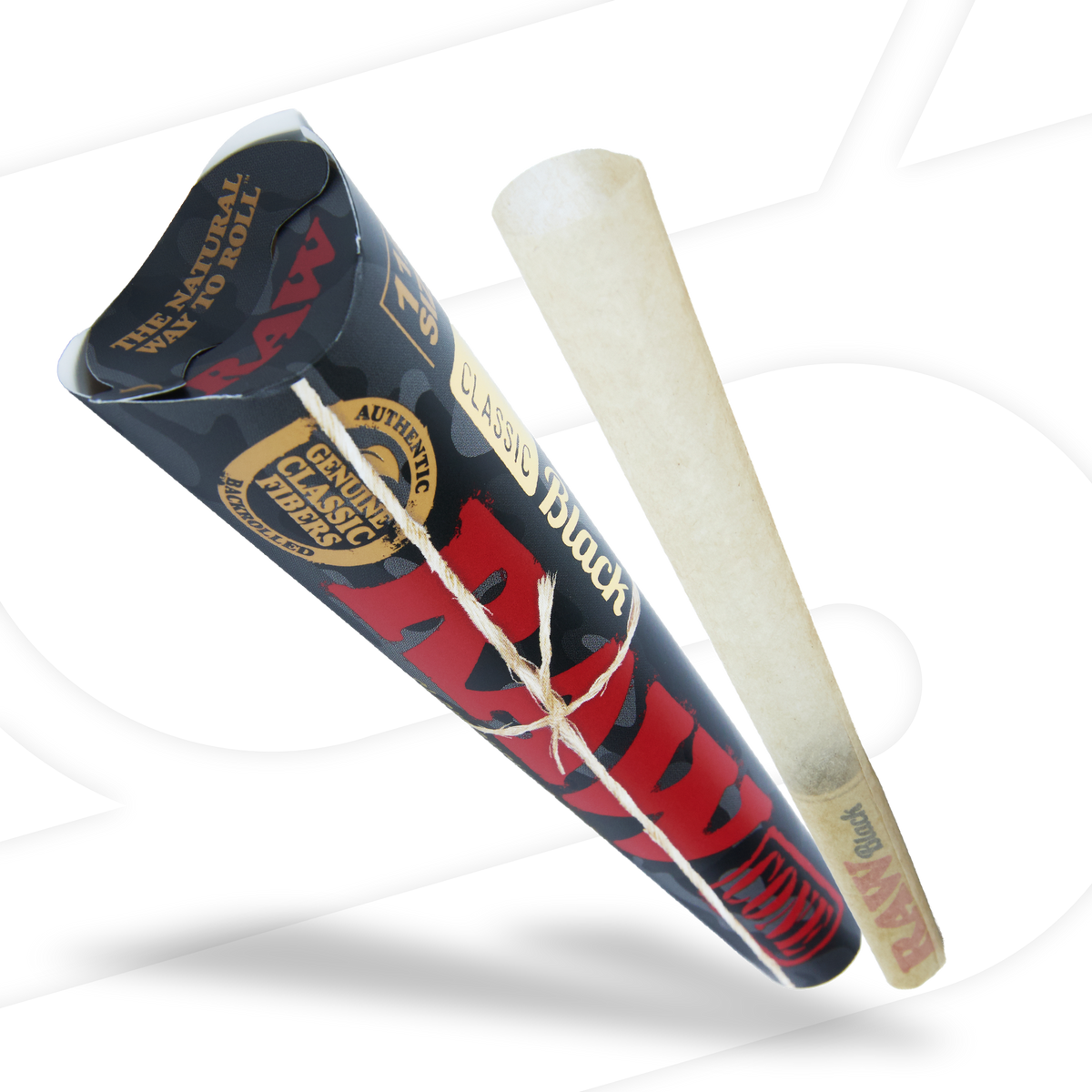 RAW Black Camo 1 1/4 Pre-Rolled Cones RAW Cones esd-official