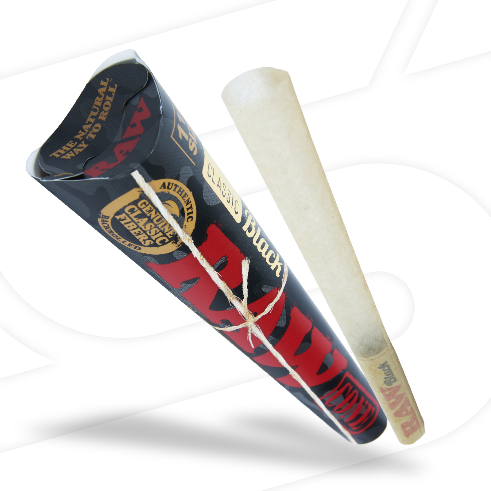 RAW Black Camo 1 1/4 Pre-Rolled Cones RAW Cones esd-official