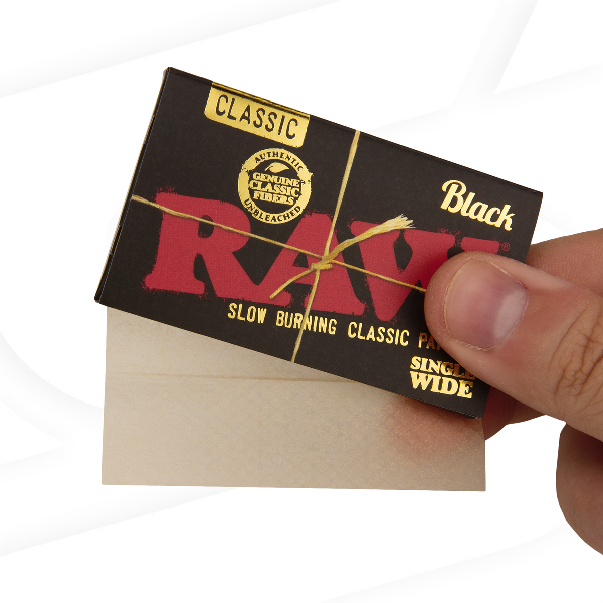 RAW Black Classic Single Wide Rolling Papers Rolling Papers RAWB-RPBK-SW01_1/25 esd-official