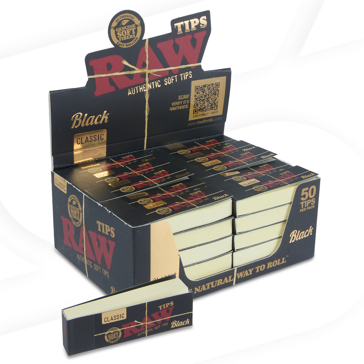 RAW Black Classic Tips Rolling Tips RAWB-RATH-0006 esd-official