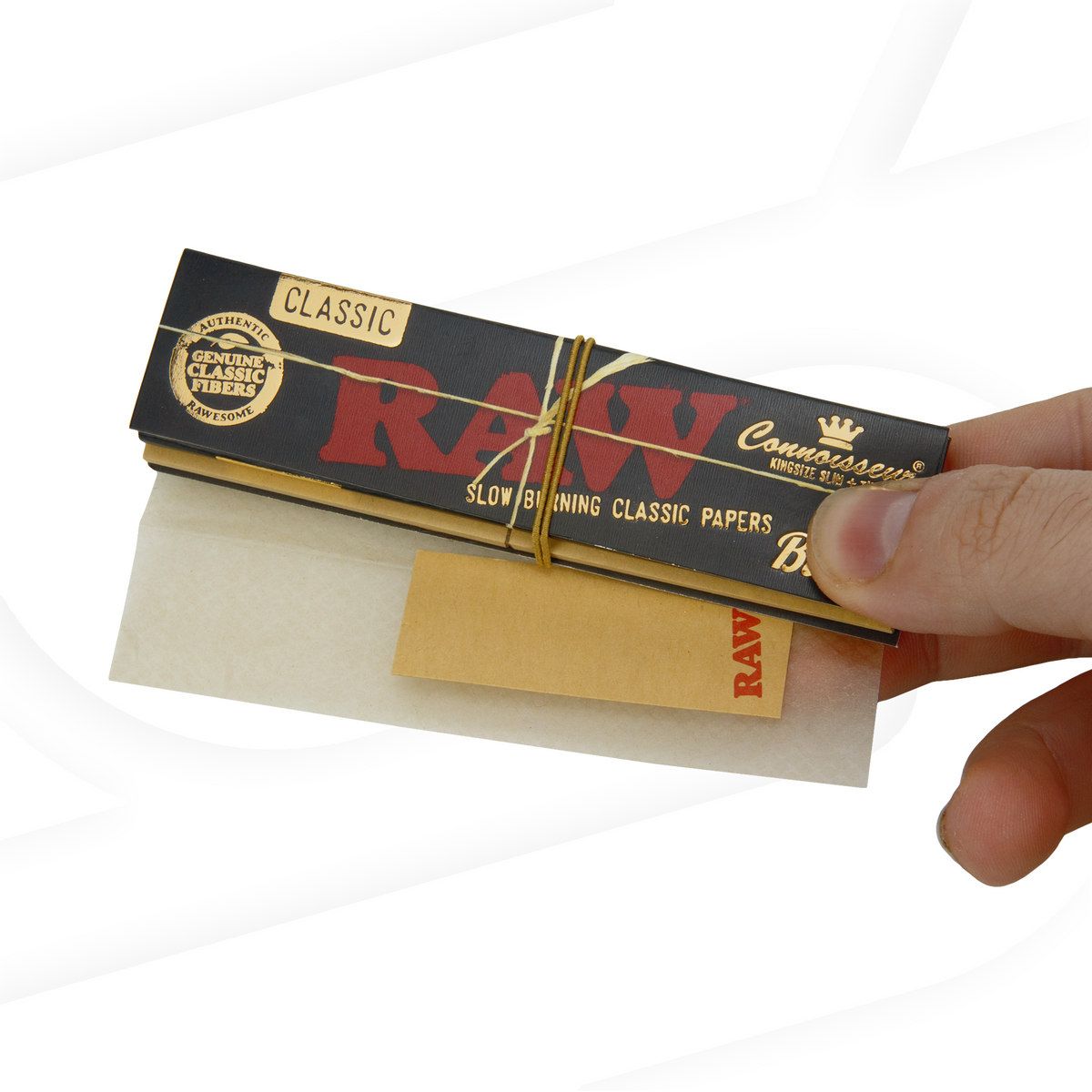 RAW Black Connoisseur King Size Slim Rolling Papers Rolling Papers RAWB-RPBK-KS01_1/24 esd-official
