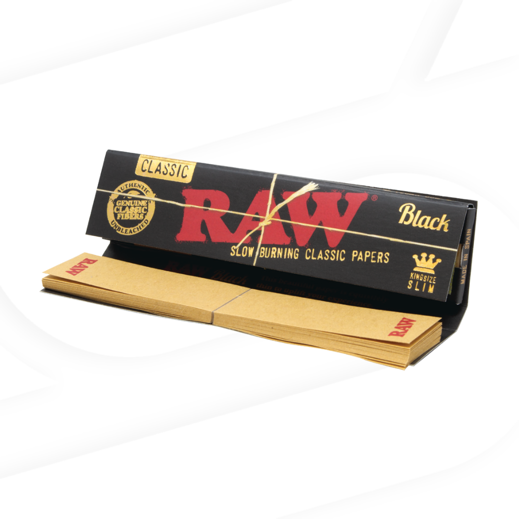 RAW Black Connoisseur King Size Slim Rolling Papers Rolling Papers RAWB-RPBK-KS01_1/24 esd-official