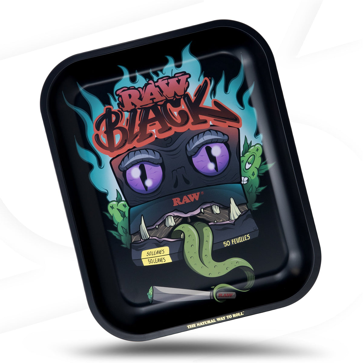 RAW Black Monster Rolling Tray Rolling Trays RAWU-RATC-0L30 esd-official