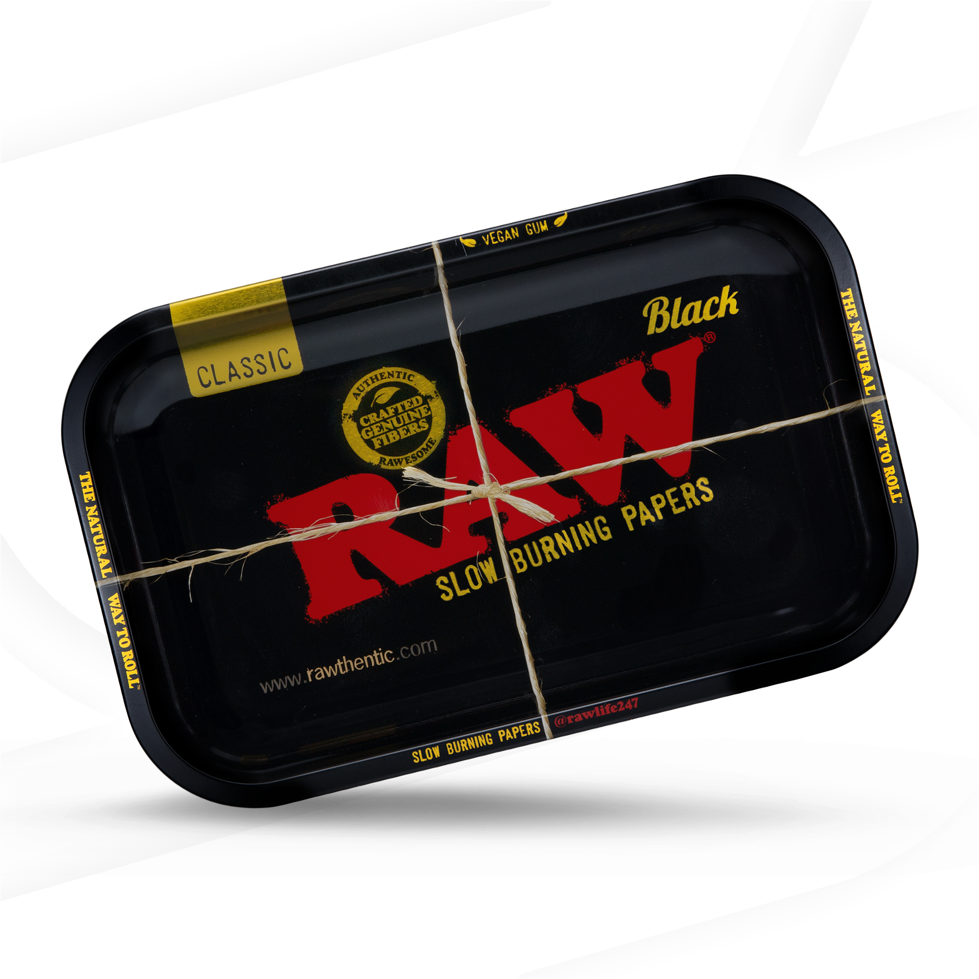 RAW Black Rolling Tray Rolling Trays esd-official
