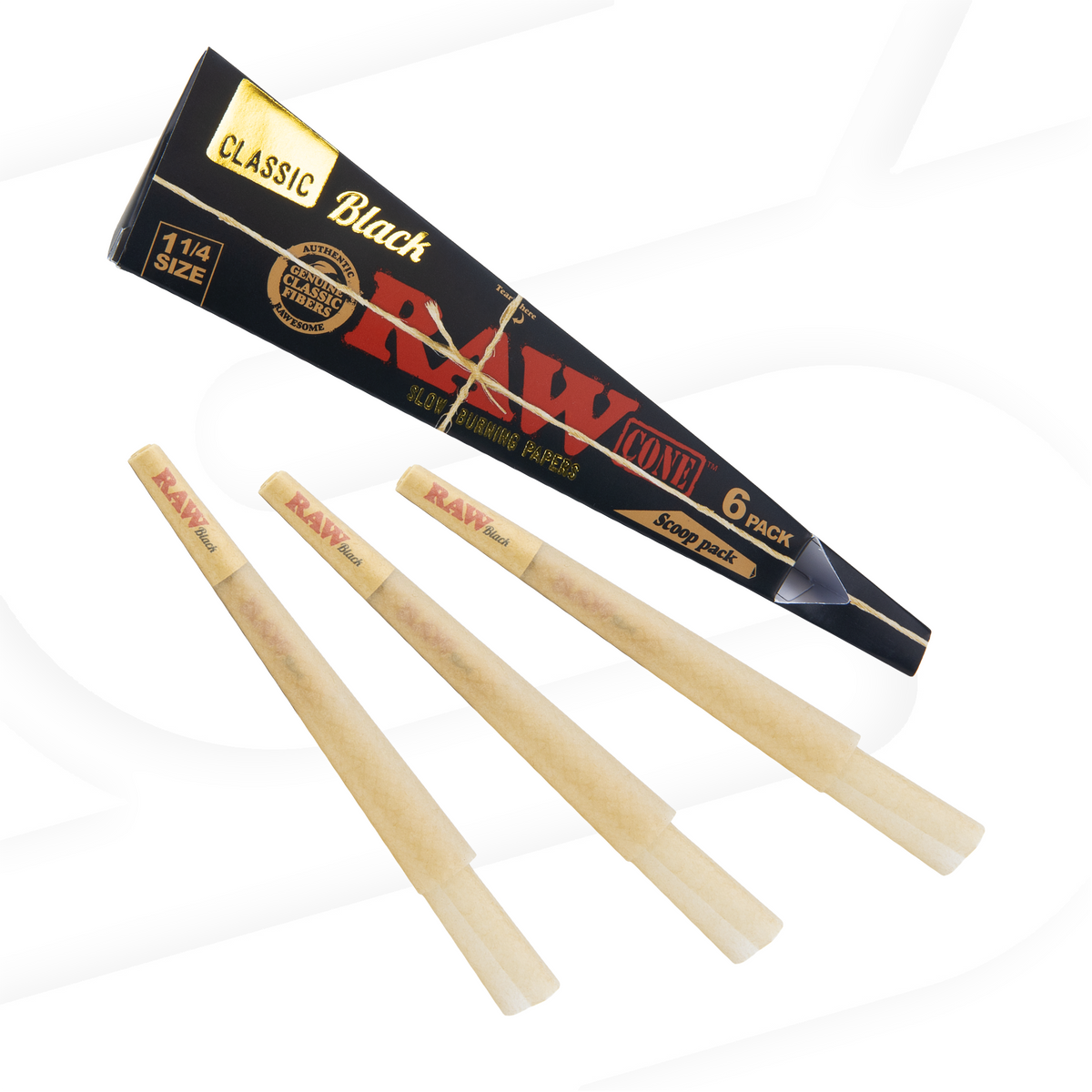 RAW Black Scoop Pack Cones RAW Cones RAWB-CNBK-1405_1/30 esd-official