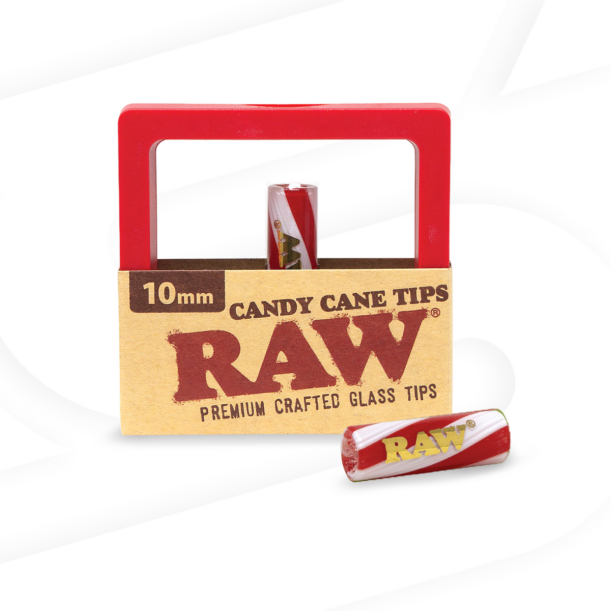 RAW Candy Cane Glass Tips Rolling Tips RAWU-RATH-0040 esd-official