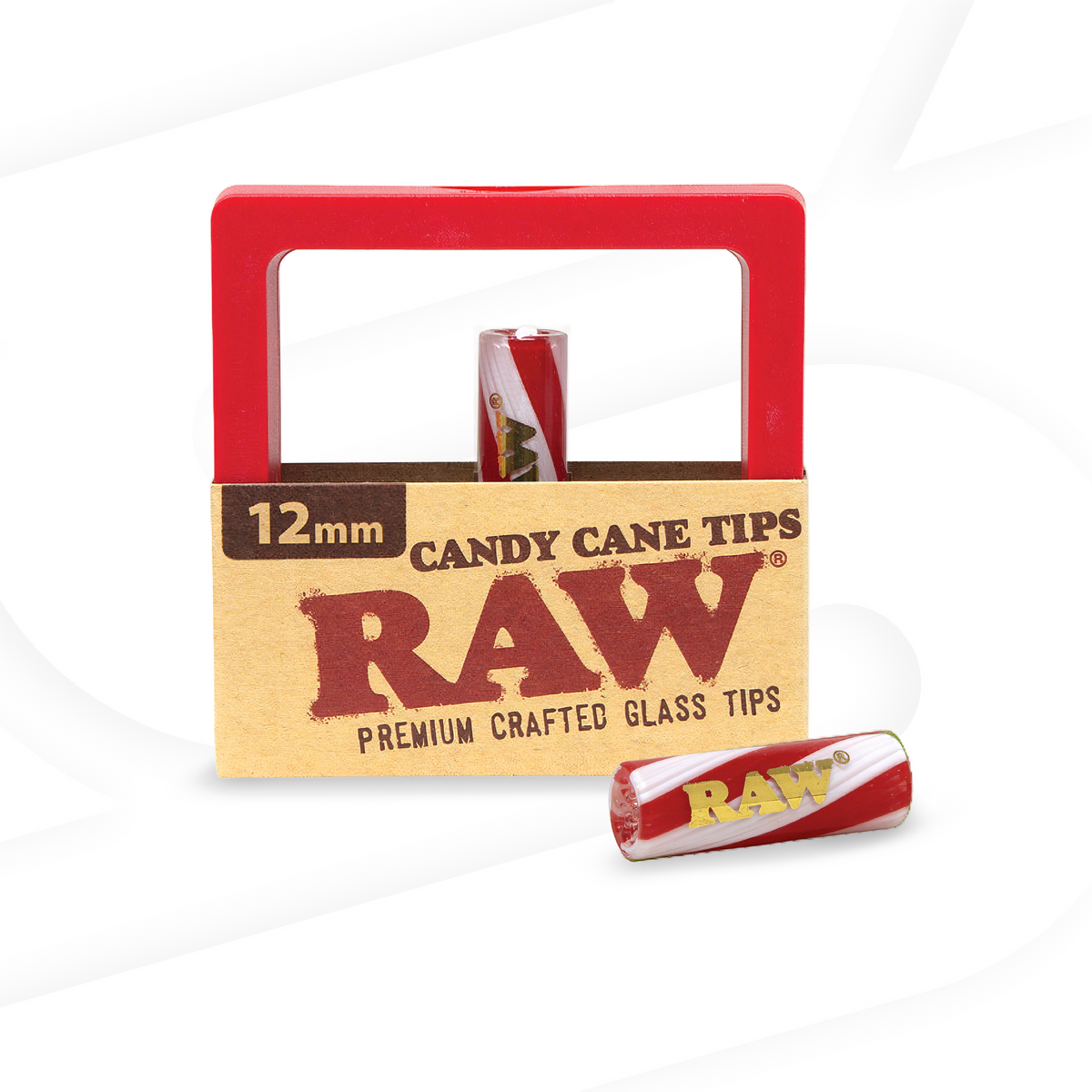 RAW Candy Cane Glass Tips Rolling Tips RAWU-RATH-0042 esd-official