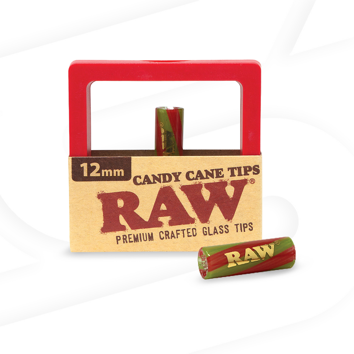RAW Candy Cane Glass Tips Rolling Tips RAWU-RATH-0043 esd-official