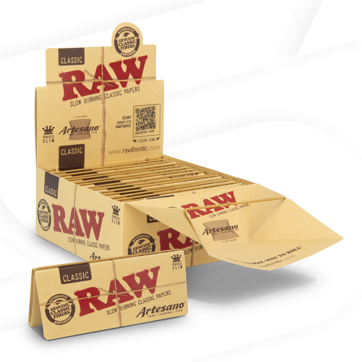 RAW Classic Artesano King Size Slim Rolling Papers Rolling Papers RAWB-RPCL-KL03 esd-official