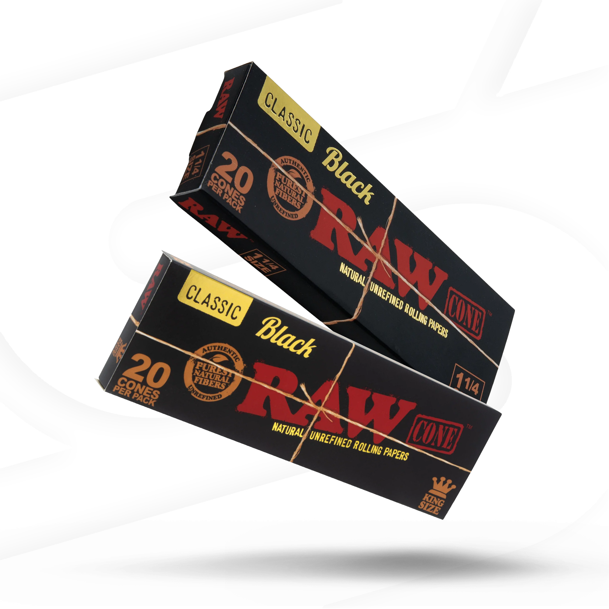 RAW Classic Black Cones - 20 Pack RAW Cones esd-official