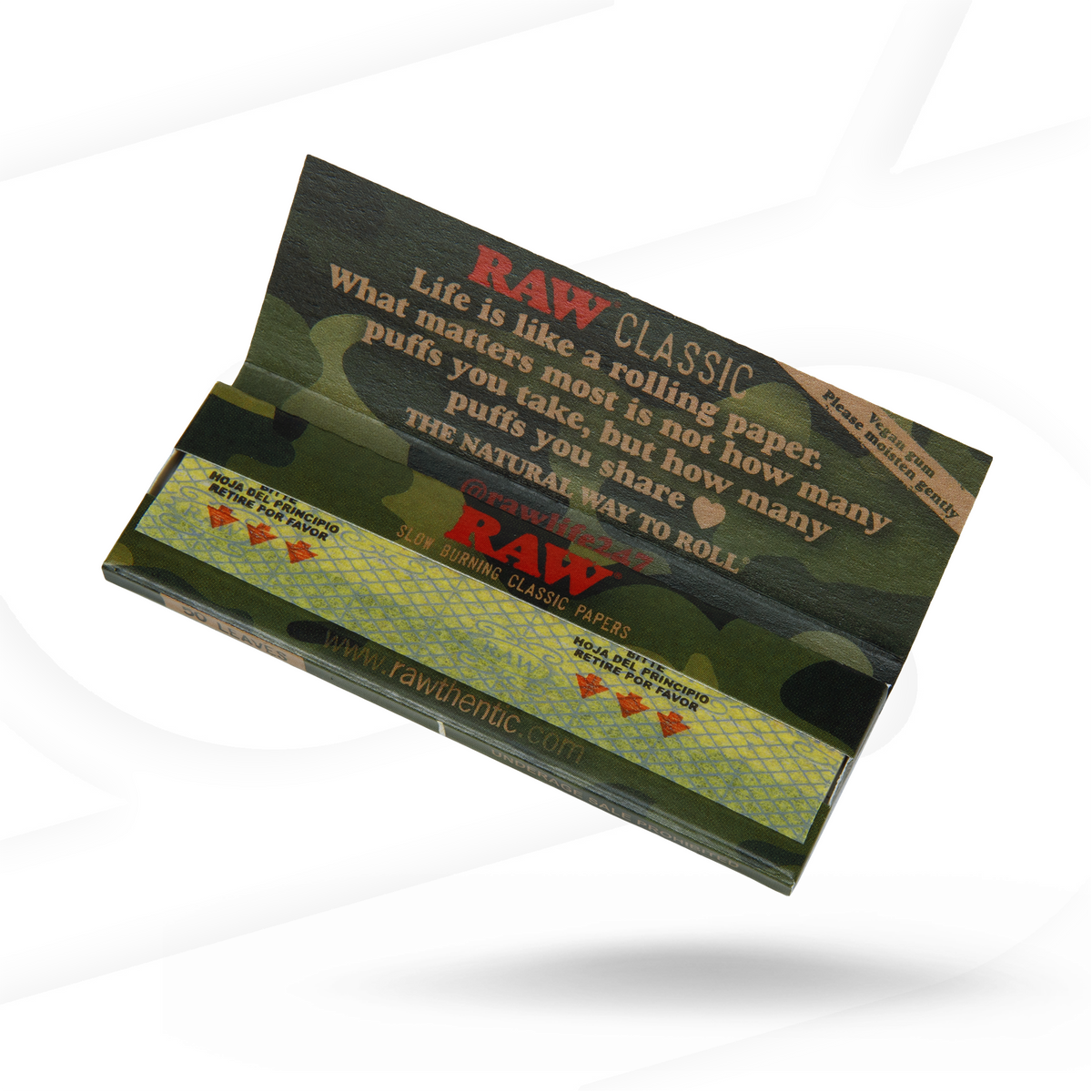 RAW Classic Camo 1 1/4 Rolling Papers Rolling Papers esd-official